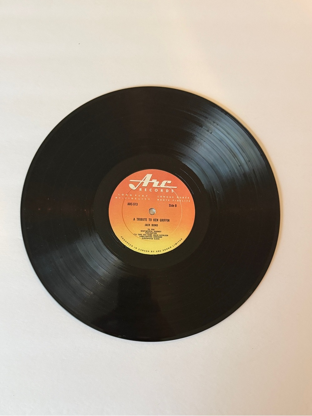 Any 3 for $50-Ken Griffin Tribute LP by Jack Bond - Pink & Yellow Cover - Picture 4 of 4